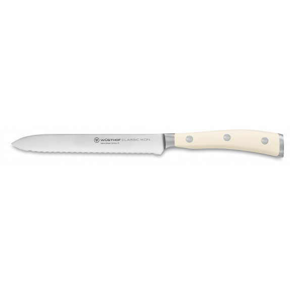 Couteau à saucisson Classic Ikon blanc 14 cm