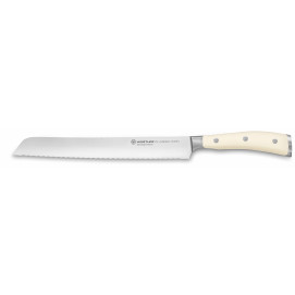 Couteau à pain lame micro-dentelée Classic Ikon blanc 23 cm